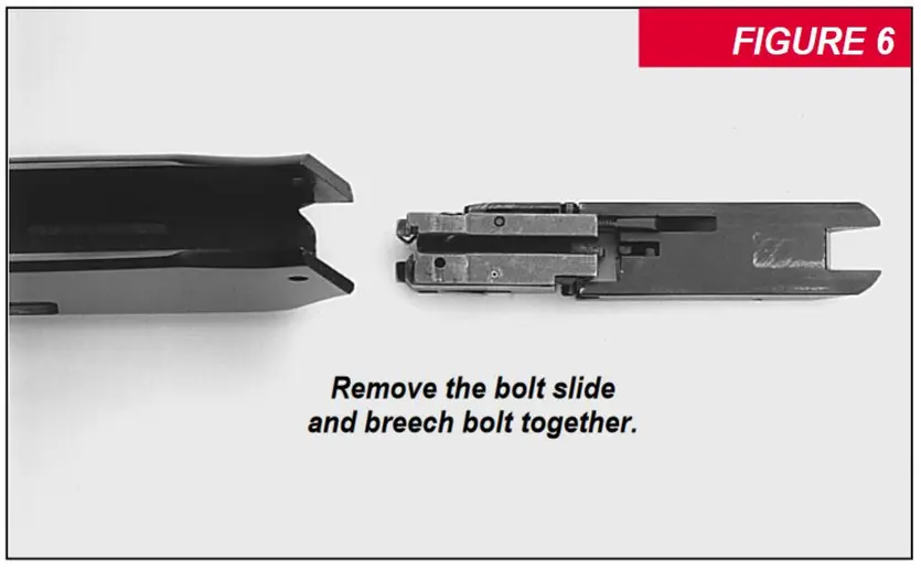 9422 and 9417 Removing bolt slide and breech bolt Figure 6