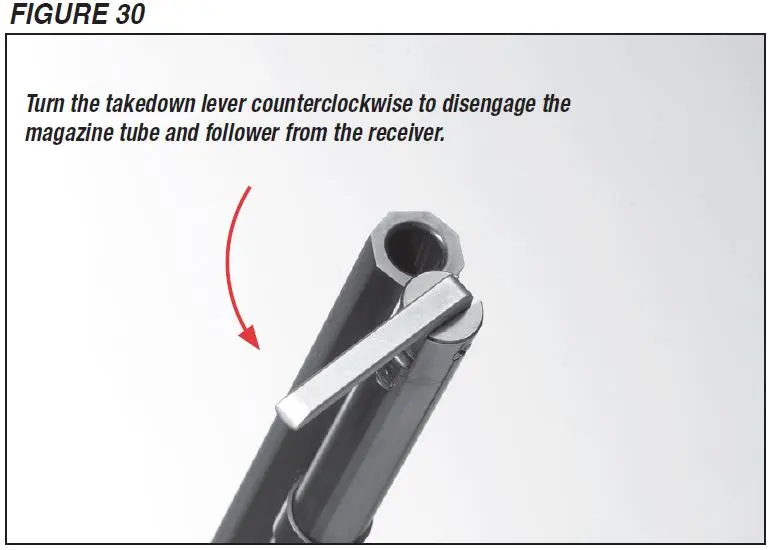 Model 94 Rifle Takedown Lever Rotation Figure 30