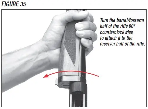 Model 1895 Takedown Rifle Reattaching Barrel and Receiver Figure 35