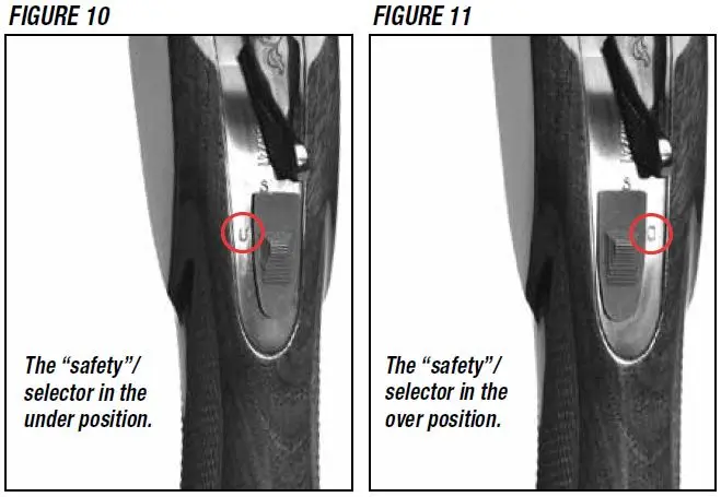 Model 101 Shotgun Barrel Selector Over Under Figure 10 and 11