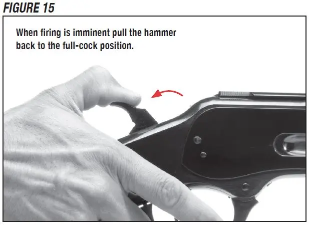 Model 1873 Rifle Cocking the Hammer Figure 15