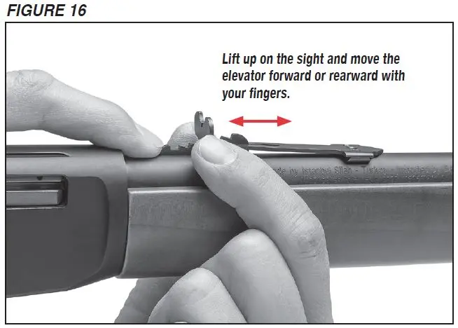 Ranger Rifle Sight Elevation Adjustment Figure 16