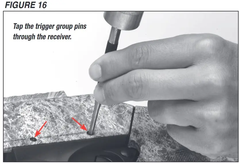 SX-AR Tapping trigger group pins Figure 16