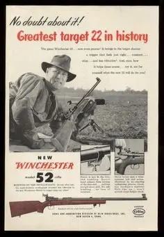 Model 52 rimfire rifle Print Ad